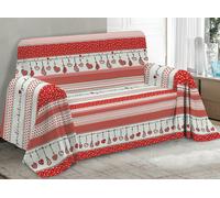 Teli Arredo Copritutto Copridivano Copriletto Montagna Rosso 0P Panama Cotone