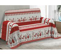 Teli Arredo Copritutto Copridivano Copriletto Montagna Rosso 0P Panama Cotone