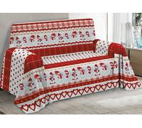 Teli Arredo Copritutto Copridivano Copriletto Montagna Rosso 0P Panama Cotone