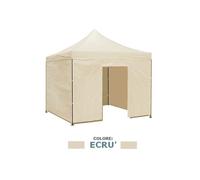 Teli/Copertura laterale per gazebo pieghevole impermeabile 3x3m Ecru Mod. Loop