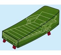 COVER PROTEZIONE TELO PER LETTINO DA GIARDINO ESTERNO PVC VERDE 1PZ (28637)