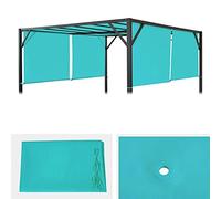 Teli di ricambio copertura tetto per gazebo Baia poliestere 4x3m azzurro