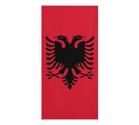 Teli Mare Per Adulti Extra Large - Telo Mare Leggero In Microfibra Con Bandiera Della Repubblica D'Albania Asciugamano Anti-Sabbia Ad Asciugatura Rapida Per Piscina Campeggio Viaggio 150×180Cm
