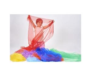 Teli Organza Arcobaleno - Set 7 Pezzi 1x1,5 m