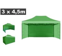 Teli/Parete/Copertura laterale per gazebo pieghevole impermeabile 3x4,5m Verde -