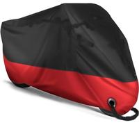 Teli per Moto per Yam-Aha TMAX 530 T-Max 530 SX DX TMAX, Telo Coprimoto Durevole Portatile Copertura Protettiva Sole,A/Black-Red