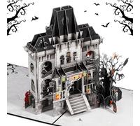 Teling 1 pz 3D Pop Up Halloween Card Haunted House Castle