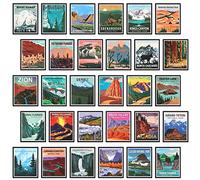 Teling 30 poster vintage del Parco Nazionale del Parco Nazionale, stampe artistiche da parete con natura e montagna, set di stampe per casa, soggiorno, camera da letto, bagno, decorazione