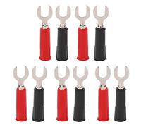 Telituny 10pcs J20019 6 mm a taglio a forma di taglio resistente all'alta pressione U Adattatore a spina banana con martinetto 4 mm per attrezzature elettroniche attrezzature industriali