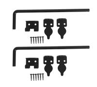 Telituny 2 Set Chiavistello a terra per cancello Bullone per canna a doppio cancello per carichi pesanti in acciaio al carbonio 12 pollici per casa