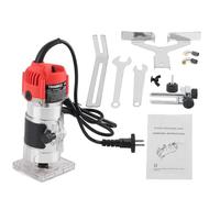 Telituny 580W Electric Wood Trimmer, Strumento di Router Professionale con sistemas di Base e Guida Trasparente, Motore in Rame 30.000 Giri/Min per la Creazione di Armadietti, Progetti