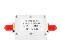 Telituny Amplificatore a basso rumore LNA a banda larga 0,01-4 GHz 21 dB, modulo amplificatore RF ad alto guadagno, ultra-lineare +22 dBm P1dB, impedenza 50Ω per radio Ham, potenziamento del segnale