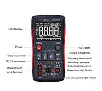 Telituny BSIDE Multimetro digitale True-RMS Touch-tone Multimetro portatile Voltmetro AC DC 9999 conteggi con grafico a barre analogico e LCD retroilluminato Test temperatura NCV