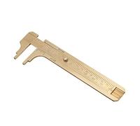 Telituny Calibro a corsoio-1pc Calibro scorrevole in ottone Calibro a corsoio Righello Strumento di misurazione Bilancia doppia mm/pollici(100mm)