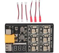 Telituny Caricabatterie 1S 6-in-1 per Lipo/Li-ion, Modulo di Ricarica Bilanciata con Fusibile 40A, Compatibile con Traxxas, Racer's Edge, Thunder Power Alta Efficienza per Aeromodelli, Droni e RC