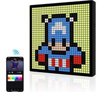 Telituny Display Pixe, LED programmabile da 10,6 Pollici Schermata 32x32 RGB Controllo APP, Schermo Pixe Art con modalità Musica Cicalino Integrato,Bluetooth per loy Play App