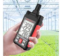 Telituny HABOTEST HT607 Igrometro digitale Misuratore di temperatura e umidità portatile Termoigrometro Termometro LCD Igrometro Psicrometro Bulbo umido Rilevatore di temperatura