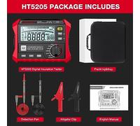 Telituny HABOTEST Tester di resistenza di isolamento Tester di resistenza di isolamento elettrico Misuratore di resistenza digitale ad alta precisione (Ht5205)
