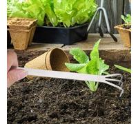 Telituny Rastrello bonsai, strumenti per rastrello per radici per bonsai Rastrello per radici in acciaio inossidabile 3 punte allentate per bonsai allenta e arieggia il terreno rimuovendo erbacce