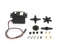 Telituny Servo motore digitale DS04-NFC servomotore a 360 gradi con set servohorn, 4,8 V-6 V DC Micro Servo, per aerei radiocomandati, consumo energetico < 1000 mA, coppia 5,5 kg/cm