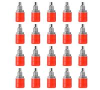 Telituny Socket di banana pannello banana jack banana socket di alta qualità adattatore femmina di rame nichelato per apparecchiature elettroniche 20pcs 4 mm ABS puro rame 24.070 Modello (Rosso)