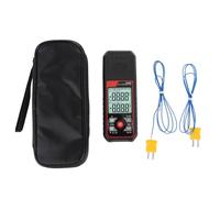 Telituny Termometro a Termocoppia, Termometro Digitale Tipo K J con Display LCD Retroilluminato per la Misurazione della Temperatura, Doppio Canale, Intervallo -200 a 1372℃