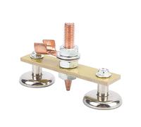 Telituny Testa di saldatura magnetica, Testa di saldatura magnetica a testa singola da 4 mm, Morsetto di terra per saldatura per il fissaggio a pali metallici, pali, ringhiere o tavoli di saldatura