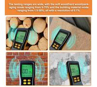 Telituny Wood Moisture Meter Accuratezza ad alta precisione LCD Visualizza tester di rilevamento dell'umidità non distruttiva per legno duro in legno morbido
