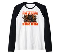 Tell Schrödinger I'm Alive And I'm Coming for Him Funny Maglia con Maniche Raglan