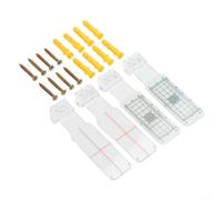 Tell-Tale Corner Crack Set per la misurazione delle crepe nel muro e il tracciamento della deformazione - Calibro acrilico con graduazioni ± 1 mm,