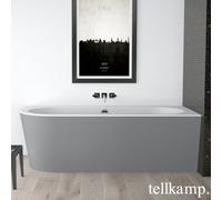 Tellkamp Pio vasca idromassaggio ad angolo con rivestimento, W100-077-SB-L-A/CRWMCM, Pio bianco opaco [Vasche Idromassaggio > Vasche Idromassaggio ad Angolo]