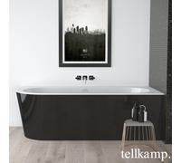 Tellkamp Pio vasca idromassaggio ad angolo con rivestimento, W100-077-SB-L-AUF/WGSW, Pio bianco lucido [Vasche Idromassaggio > Vasche Idromassaggio ad Angolo]