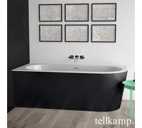 Tellkamp Pio vasca idromassaggio ad angolo con rivestimento, W100-255-SB-R-A/WGSW, Pio bianco lucido [Vasche Idromassaggio > Vasche Idromassaggio ad Angolo]