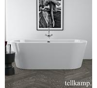 Tellkamp Solitär vasca idromassaggio ovale freestanding, W100-082-SB-A/CR, Solitär bianco lucido [Vasche Idromassaggio > Vasche Idromassaggio Freestanding]