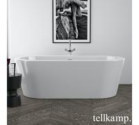 Tellkamp Solitär vasca idromassaggio ovale freestanding, W100-282-S0-A/CR, Solitär bianco lucido [Vasche Idromassaggio > Vasche Idromassaggio Freestanding]