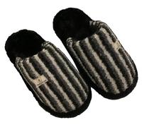 Tellrain Accoglienti pantofole invernali a righe per la casa, per coppie, foderate in pile, pantofole da interno in cotone, calde scarpe da casa, da uomo e da donna, antiscivolo, unisex, comode, per