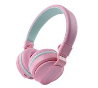 TELLUR Buddy Cuffie Bluetooth all'Orecchio, BT v5.3, Fino a 25 ore, Cuffie con Microfono USB C, Pulsante per Sensibilità Massima 85 dB per Bambini, Design Morbido e Leggero, Pieghevole (Rosa)