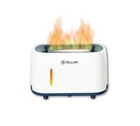 TELLUR Flame Diffusore di Oli Essenziali ad Ultrasuoni, Telecomando, 240ml, Luce LED a Forma di Fiamma (Bianco)