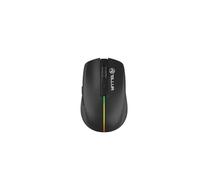TELLUR Mouse senza Fili con Click Silenzioso, Ricaricabile, Nano Ricevitore USB 2.4 Ghz, Mouse Wireless con Click Silenzioso, 1600DPI, Banda Luminosa RGB, Design Sottile e Leggero da Portare (Nero)