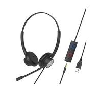 Cuffie Tellur Voice 420 con cavo USB-C e jack 3,5 mm per chiamate e audio nero