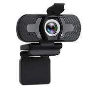 TELLUR - Webcam Full HD Basic, 1080p/30fps, autofocus, correzione automatica dell'illuminazione, microfono incorporato, angolo 97°, protezione della privacy, cavo da 1,5 m, USB, colore: nero