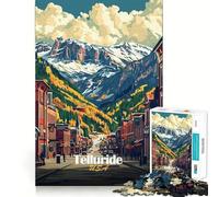 Telluride, Colorado, città di montagna Puzzle da 1000 pezzi per adolescenti, gioco per allenare la mente, rilassante, evasione artistica, regalo premuroso 38x26cm