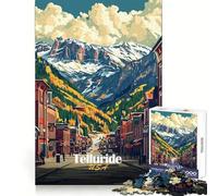 Telluride, Colorado, città di montagna Puzzle da 1000 pezzi per adolescenti, gioco per allenare la mente, rilassante, evasione artistica, regalo premuroso 38x26cm