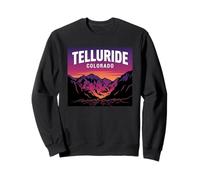 Telluride Colorado Retro Montagna Tramonto Felpa
