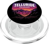 Telluride Colorado Retro Montagna Tramonto PopSockets PopGrip per MagSafe