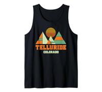 Telluride Colorado Vintage Geometrico Montagne Souvenir Canotta