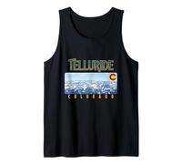 Telluride Ski Town Colorado Montagne Sci Vintage Viaggi Canotta