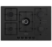 Telma flat75 piano cottura a gas ad incasso 5 fuochi 75 cm colore tg 26 nero mat