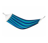 Telo Amaca con Asse in Legno 80x200 cm da Esterno Cotone Blu Verde