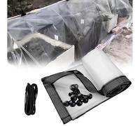 Telo Antipioggia Impermeabile Trasparente con Occhielli, teloni Trasparenti Resistenti, teloni Trasparenti Impermeabili in PVC Resistente 15x25 Piedi, Telo Trasparente con Occhielli, telone